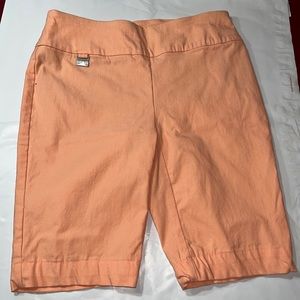 LISETTE L Golf Shorts, Womens Size 2 Peach, Orange, Slim, Stretch, Comfort Long